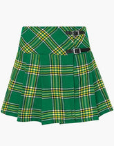 TARTAN MINI SKIRT KILT–IRISH GREEN - Scottish Kilt Jacket™ USA-UK
